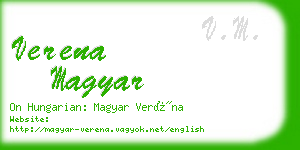 verena magyar business card